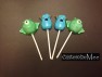 486sp Monster Co. Faces Chocolate or Hard Candy Lollipop Mold